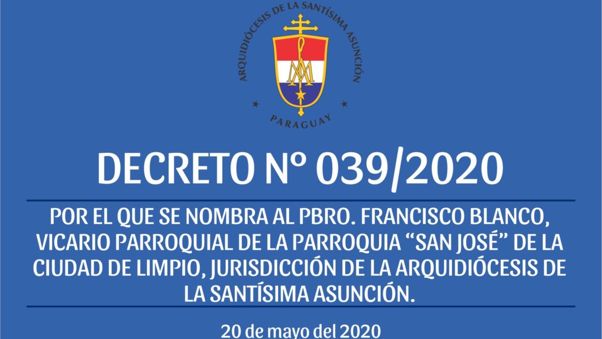Decreto N° 039/2020